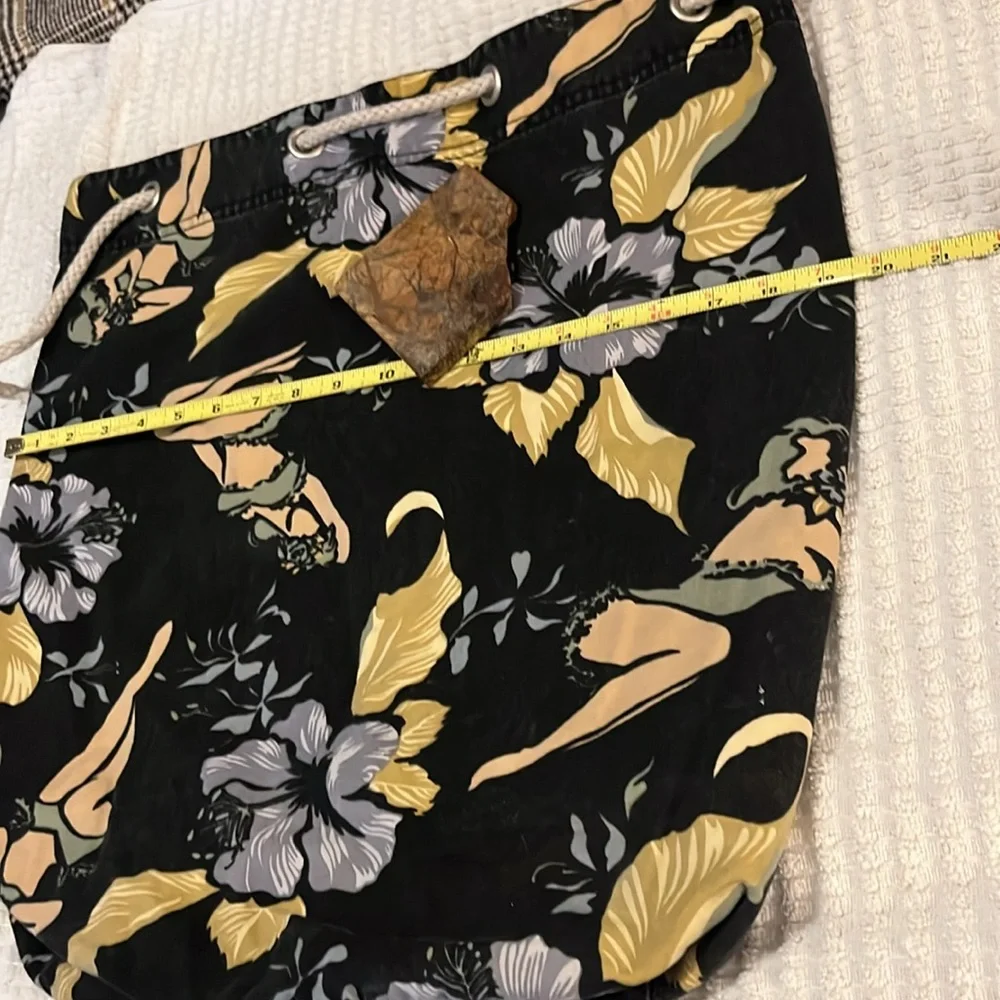 Vintage Tommy Bahama Hawaiian Print Laundry Beach Bag Backpack